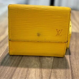 Louis Vuitton Iconic Yellow & Purple Epi Wallet!